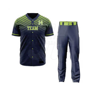 Uniforme de baseball respirant à séchage rapide de haute qualité, logo personnalisé, ensemble de vêtements de sport en gros en polyester 100% - Product Image 1