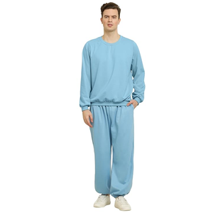 Ensemble de survêtement de sport pour homme en molleton 100% coton de haute qualité, respirant, deux pièces, printemps, sweat-shirt à capuche personnalisé - Product Image 5