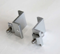 Pince d'extrémité de montage de panneau solaire EuroHa ESA en aluminium anodisé argenté pour profilés de 2 à 4 mm – Accessoire à prix compétitif, garantie 10 ans
