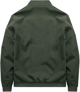 Chaqueta de bombardero de tela Taslan duradera, chaqueta de moda informal ligera y transpirable para hombre - Product Image 3