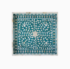 Bandeja de servicio con incrustaciones de hueso elegante hecha a mano, Plato decorativo para mesa de centro, cocina disponible a precios mayoristas - Product Image 2