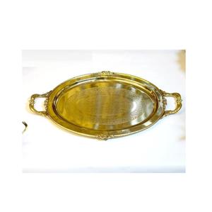 Bandeja de latón hecha a mano de lujo, plato de servicio de estilo antiguo con detalles intrincados Para Boda y decoración del hogar - Product Image 4
