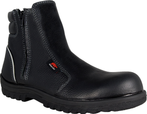 UN203SP personalizado al por mayor de corte medio con cremallera de grano completo de cuero de búfalo puntera zapatos de seguridad de protección - Product Image 2