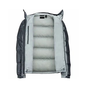 Manteau d'hiver matelassé coupe-vent à capuche bicolore avec poche poitrine et rembourrage isolé Fabricant sur mesure OEM - Product Image 2