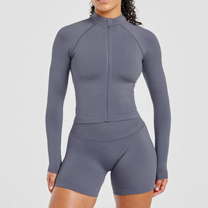 Conjuntos Deportivos de Gimnasio con Logotipo Personalizado al por Mayor, Leggings de Yoga para Mujer, Top de Manga Larga, Sujetador Deportivo, Conjunto de Dos Piezas para Entrenamiento de Yoga para Mujer - Product Image 1