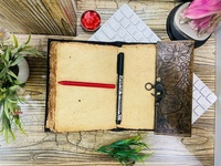 Cuaderno de Viaje Retro Exclusivo Hecho a Mano, Tripal Moon, A4/A3, Tapa Dura, Encuadernado en Cuero, Papel sin Líneas, Papel para Notas