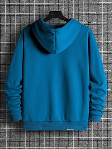 Sudadera con Capucha Extra Grande Personalizada, Unisex, con Parches, Lavado Ácido, Sudaderas y Hoodies para Hombre, 100% Algodón, 500 g/m² - Product Image 2