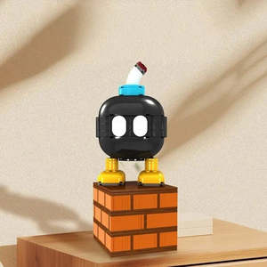 Pour <span class=keywords><strong>Lego</strong></span> MOC pour <span class=keywords><strong>Super</strong></span> <span class=keywords><strong>Mario</strong></span> Bob-omb, ensemble de blocs, jouet de construction de dessin animé, modèle en ABS pour la construction pour enfants - Product Image 2