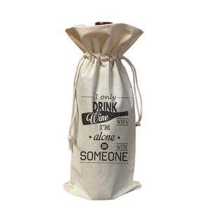 Bolsas de Vino con Diseño 'Solo Bebo Vino Cuando Estoy Solo o Con Alguien' - Product Image 4
