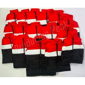 Chaqueta acolchada gruesa para hombre, chaleco de invierno con cuello redondo, cierre de cremallera, estilo deportivo, chaleco acolchado sin mangas de punto de poliéster para exteriores - Product Image 4