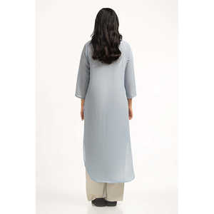 Vestido Casual de Verano para Mujer, Corte Regular WM-DRS-SS24-120, Silueta Holgada, Chifón con Elemento Asimétrico a la Moda - Product Image 3