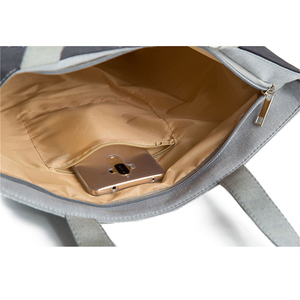 ถุงผ้าคอตตอนสำหรับช้อปปิ้งปรับแต่งได้เป็นมิตรต่อสิ่งแวดล้อมทันสมัยมีซิปใช้ซ้ำได้ - Product Image 3