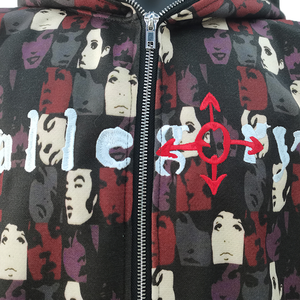 Sudaderas con capucha de algodón 100% lavadas con ácido de gran tamaño para hombre, sudaderas pesadas Vintage de cuello redondo de invierno con logotipo personalizado - Product Image 4