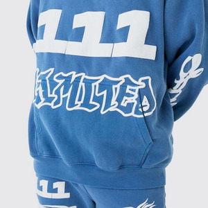 Nuevo Boxy Moto Puff Print Wash Hoodie Sudaderas con capucha para hombre Mezcla de algodón Diseño personalizado Última moda Ropa de gimnasio básica Precio de fábrica - Product Image 2