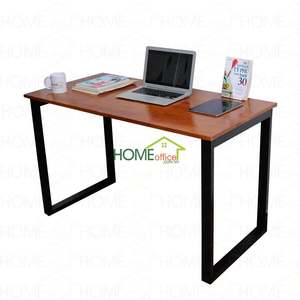 Table à manger BNVCN78007-1m2x60cm avec pieds en fer de 25x50mm, bois de caoutchouc de haute qualité, finition chêne clair - Product Image 1
