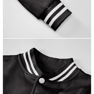 Top corto personalizado chaqueta Bomber mujer 2025 Crop Letterman vaca estampado Chaquetas Mujer lana cuerpo cuero mangas Lettermen chaqueta - Product Image 6