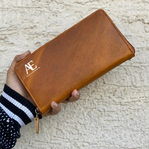 Billeteras de cuero cruzadas hechas a mano para mujer, Cartera de mano con diseño elegante, tarjeta ATM, multiusos, con cadena de mano - Product Image 1