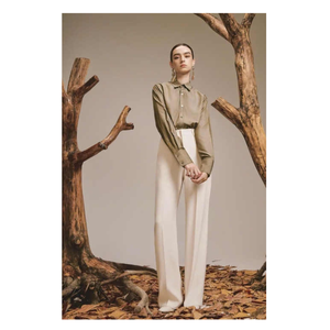 กางเกงลิลลี่หรูหราสำหรับผู้หญิงระบายอากาศได้ดีและเป็นมิตรกับสิ่งแวดล้อมทำจากโพลีเอสเตอร์จากแบรนด์จิตวิญญาณสำหรับฤดูใบไม้ผลิ - Product Image 3