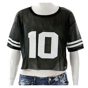 Camisetas Holgadas de Malla para Mujer con Logotipo Personalizado, Estilo Urbano, Verano, Talla Grande, 100% Algodón, Spandex, Ecológicas, Secado Rápido - Product Image 3