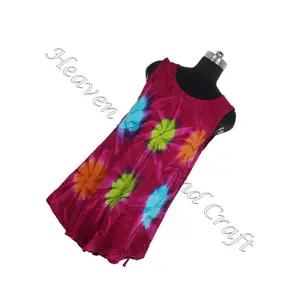 Brandneue modische Mädchen Beach wear Tie & Dye Sexy Maxi kleid Direkter Hersteller & Exporteur Indien Handgemachtes Cover Up Kleid