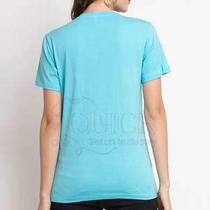 Camisetas de manga corta de alta calidad para mujer, tejido de punto transpirable de estilo informal ecológico a la venta para el verano - Product Image 5