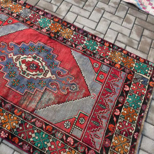 Ensemble de tapis turc en laine Oushak vintage personnalisable - Product Image 1