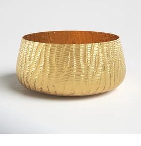 Nouveauté Bol en métal sur base en bois avec motif de points en résine Fabriqué en nacre, métal et bois pour servir des dattes et des desserts - Product Image 3