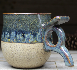 Tall Swedish Style Handmade Pottery <b>Mug</b>. Made to Order. Couples Gift, Christmas Gifts - Product Image 2