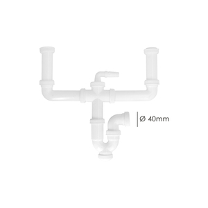 Siphon double extensible avec deux sorties de 1 1/2 pouces / 40 mm - Product Image 5