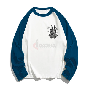 เสื้อยืดแขนยาวแฟชั่นบุรุษ คุณภาพสูง พิมพ์ลาย OEM ผ้าโพลีเอสเตอร์ผสมคอตตอน สำหรับฤดูหนาว แบบสั่งทำ - Product Image 1