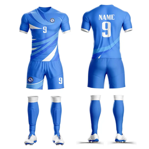 Juego de camisetas de fútbol personalizadas de alta calidad, uniforme de secado rápido con sublimación completa con logotipo para niños, chándal, nombre del equipo incluido - Product Image 2