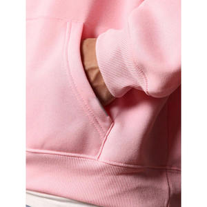 <b>Mens</b> Light <b>Pink</b> Hooded Sweatshirt Custom Logo Long Sleeve Pullover <b>Hoodie</b> Kangaroo Trackstar OEM Private Label - Product Image 6
