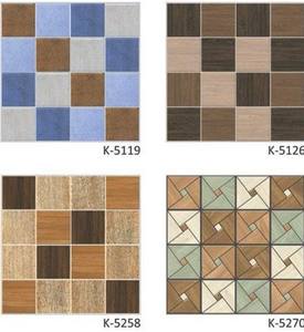 Carreaux de bois rustiques gris et marron de première qualité 300x300mm, durables et à faible entretien pour salle de bain ou intérieur, fabriqués en Inde - Product Image 1