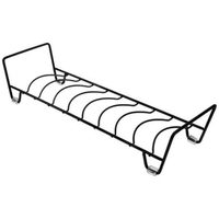 Support de vaisselle en fer forgé vintage en forme de cœur, type sur pied, finition blanche, durable, multifonctionnel, non pliable