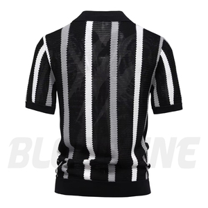 Camisa de Manga Corta para Hombre Bloodline, Color Sólido, Tejido de Algodón, Transpirable, de Secado Rápido, Corte Formal Regular, Marrón - Product Image 1