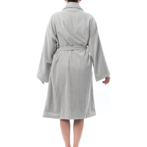 Albornoz largo de algodón 100% para mujer, albornoz de lana, albornoz de lujo para Hotel, Spa, gimnasio, con logotipo impreso para el hogar - Product Image 2