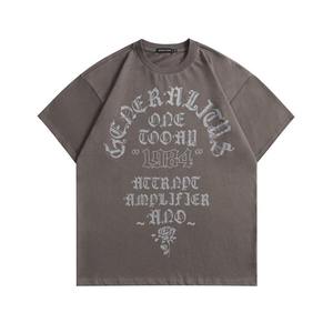 T-shirt Streetwear à épaules tombantes 100% coton épais de haute qualité Fabricant de t-shirts surdimensionnés - Product Image 1