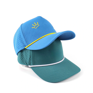 Sombrero de Golf deportivo de 5 paneles personalizado VN, agujeros cortados con láser, cuerda ajustable con logotipo bordado, Cierre trasero de plástico - Product Image 2