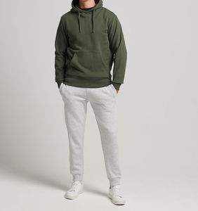 Pull unisexe doux et confortable couleur unie avec capuche assortie et cordon de serrage à manches longues Service OEM - Product Image 2