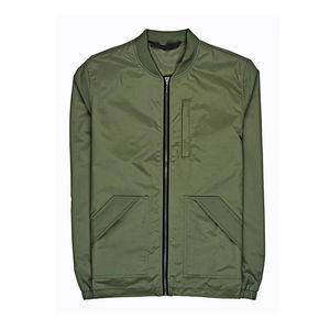 Blouson aviateur coupe ajustée de qualité supérieure pour hommes, fabriqué sur mesure avec col montant, hiver, toile confortable et respirante, teint en toile - Product Image 5
