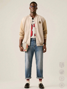 Custom Letterman <b>Men's</b> Varsity <b>Jacket</b> Baseball Logo Print Wool body <b>Leather</b> Sleeves Bomber Streetwear <b>Men</b> Casual <b>Jackets</b> - Product Image 3