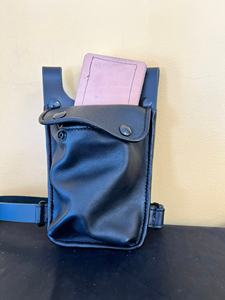 Customizable Vintage Double-Layer Genuine Leather <b>Waist</b> <b>Bag</b> for Men Multiple Styles Available Fashionable Box Pattern LLB-0092 - Product Image 6