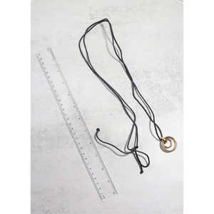 Collar de Moda con Colgante de Doble Aro, Chapado en Oro, Geométrico, con Diamantes, Perlas y Circonitas, Disponible con Cadena de Serpiente o Cadena de Eslabones para Fiesta - Product Image 2