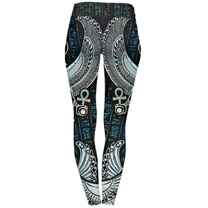 Leggings Deportivos de Cintura Alta para Mujer, Pantalones de Fitness Tejidos para Yoga, Antibacterianos y Transpirables, Spandex/Poliéster - Product Image 1