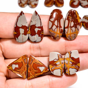 Alta calidad Noreena Jasper Cabochon Piedra preciosa de cuarzo natural suelta para pendientes Pares de jaspe Noreena de alta calidad - Product Image 6