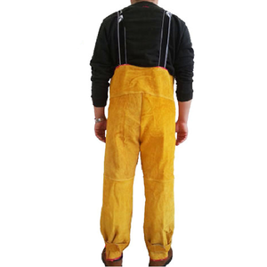 Pantalon de travail en cuir à deux couches en cuir de vache de qualité pantalon de soudage isolation thermique et pantalon de soudage - Product Image 6