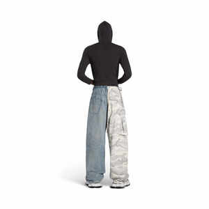 Denim pantalon pleine longueur Hip Hop mode décontracté en détresse noir Jeans hommes été jambe large Jeans pantalon hommes vêtements coton Jeans - Product Image 5