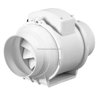 Ventilateur d'extraction rectangulaire de conduit en ligne à flux axial à haute température de 6 pouces avec tuyau de conduit de ventilation de 6 pouces