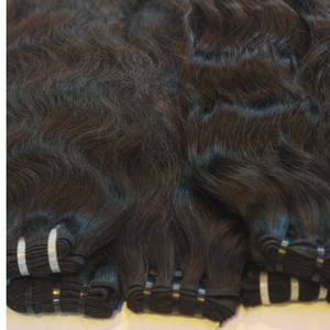 ผมต่ออินเดียแท้แบบเรมี่ ไม่ผ่านการแปรรูป แบบธรรมชาติ ลอนตรง หยิก สำหรับต่อผมแบบมัด ขายส่ง - Product Image 4