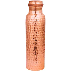 Botella de Agua Ayurvédica de Cobre Puro, Hecha a Mano, Reutilizable, con Logotipo Personalizado - Product Image 4